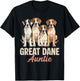 Great Dane Auntie Funny Dog Lover Retro Puppy Owner Women T-Shirt - T-Shirt | Black