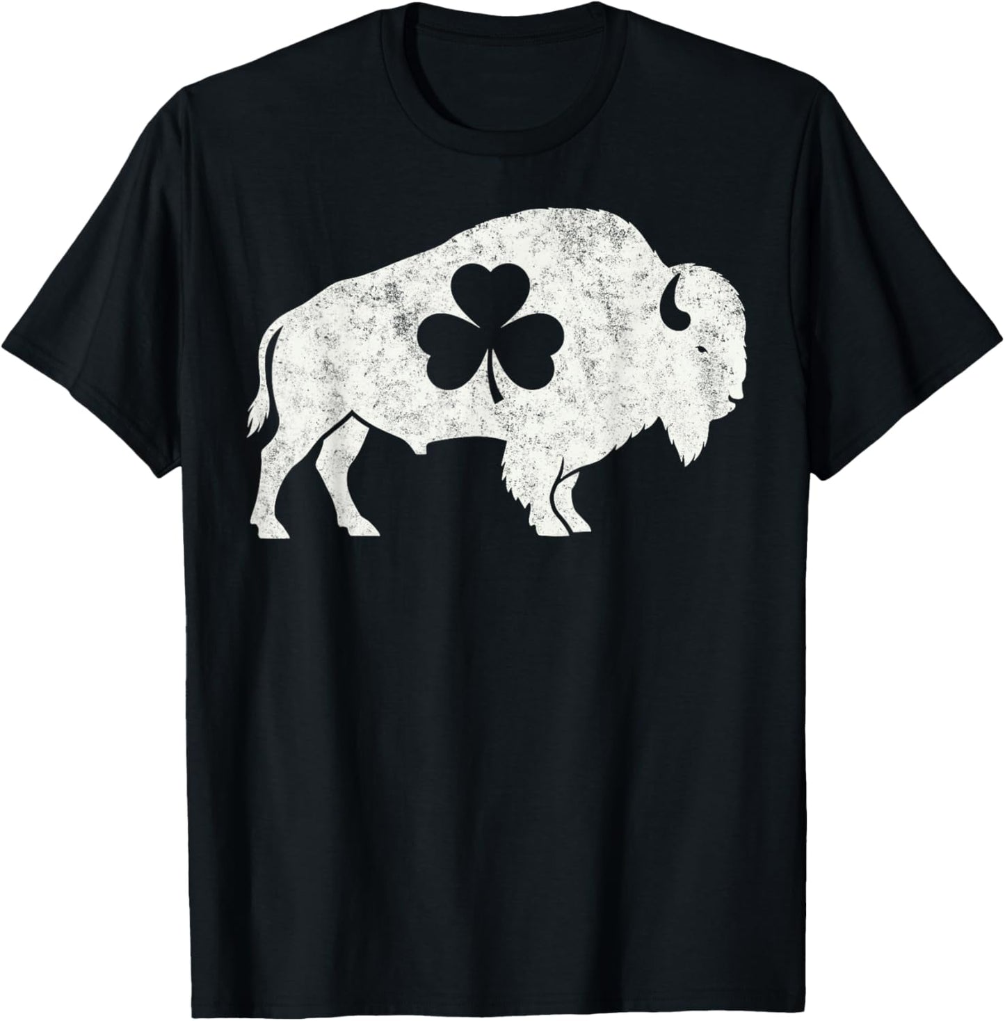 Funny St. Patrick’s Paddy's Day Buffalo Shamrock Shenanigans T-Shirt - T-Shirt | Black
