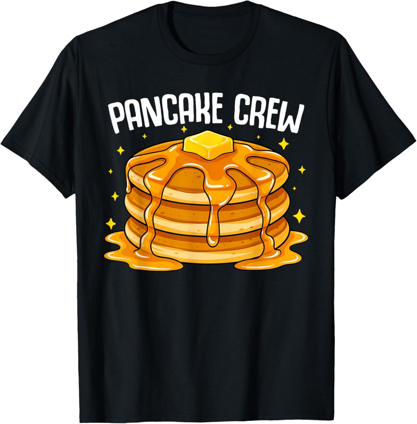 Pancake Crew Breakfast Food Syrup Cute Cake Maker Foodie T-Shirt - T-Shirt | Black