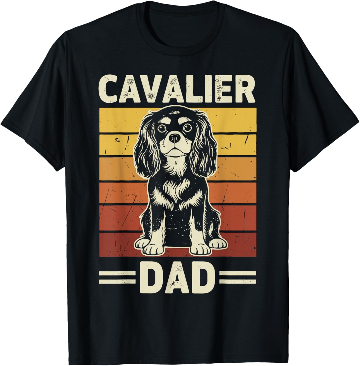 Cavalier King Charles Spaniel Dad T-Shirt - T-Shirt | Black