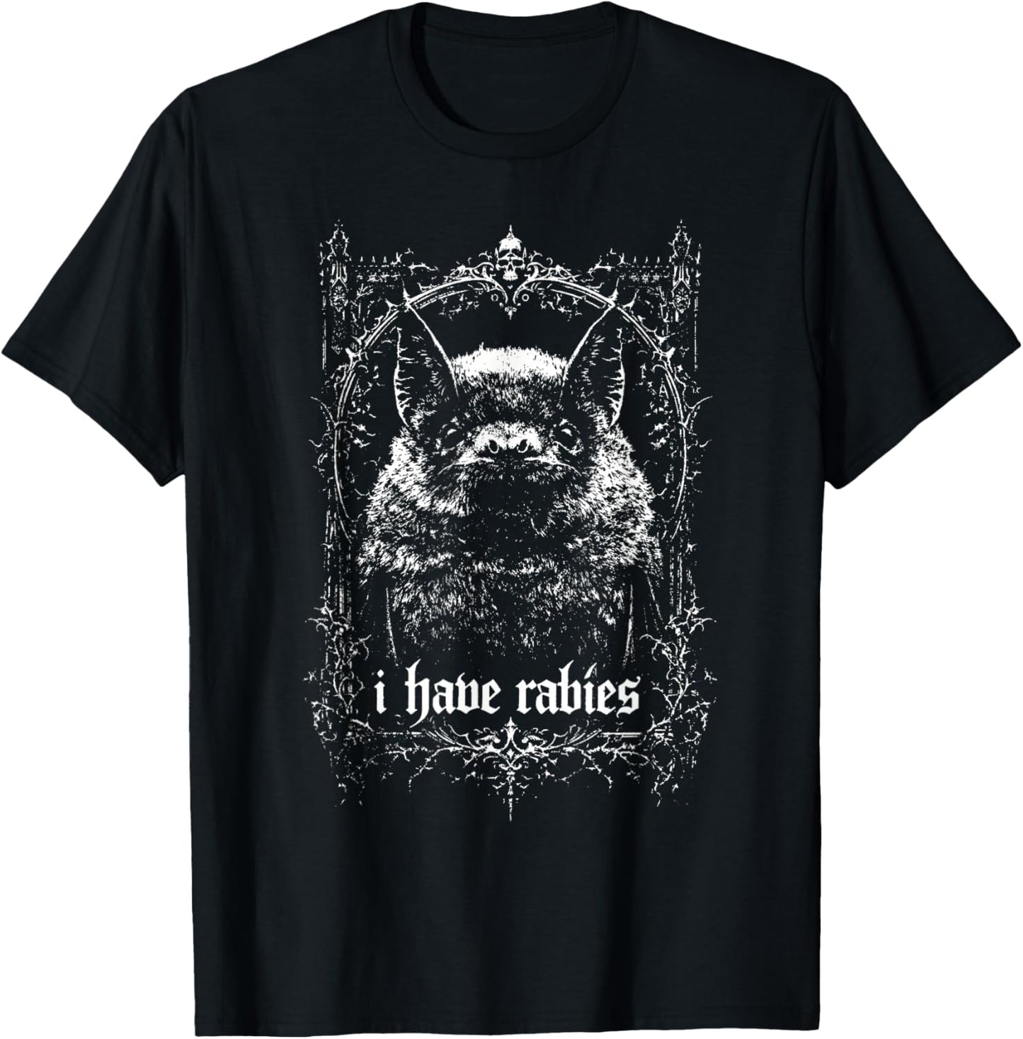 I Have Rabies Bat Grunge Y2k Vintage 90s T-Shirt - T-Shirt | Black
