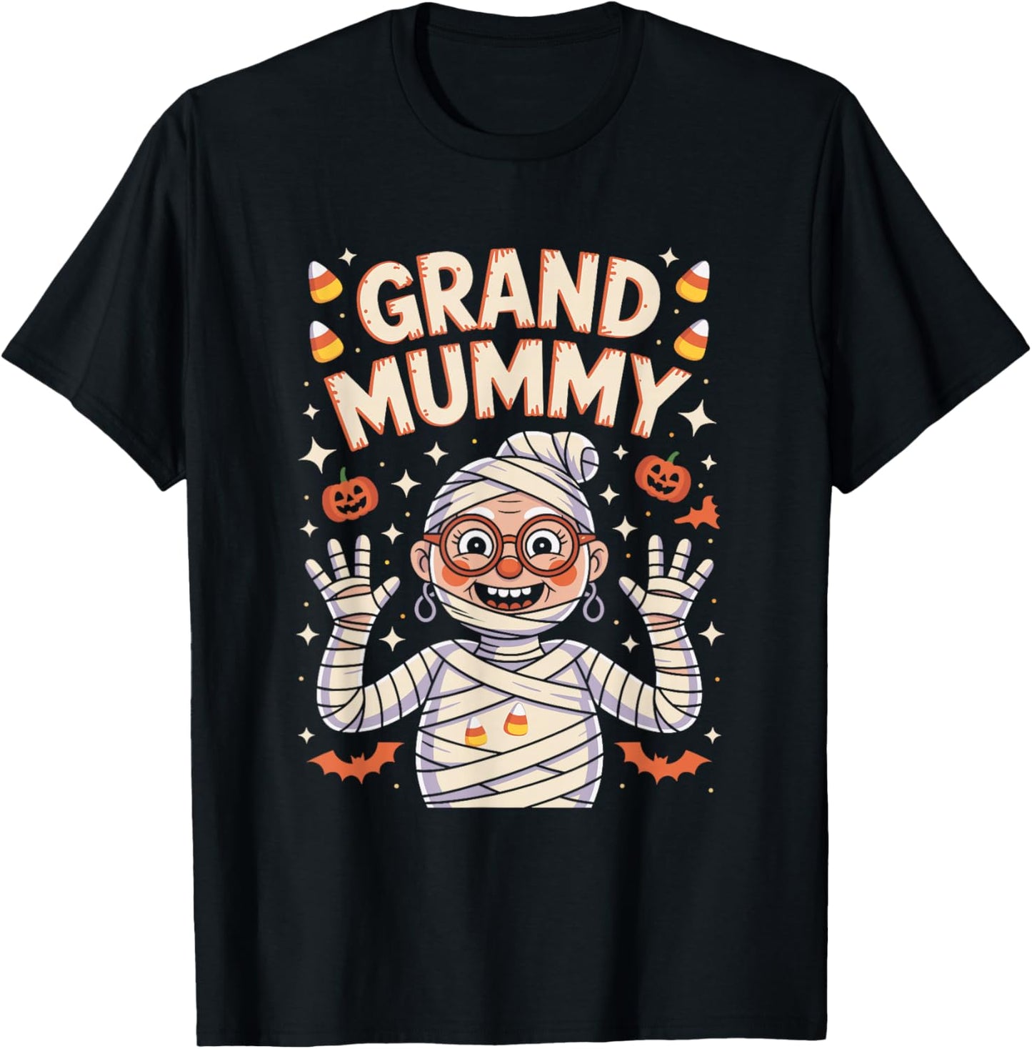 Grand Mummy Halloween Grandma Costume T-Shirt - T-Shirt | Black