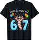 I was 6 Now I'm 7 Girl Boy Kids Axolotl Birthday T-Shirt - T-Shirt | Black