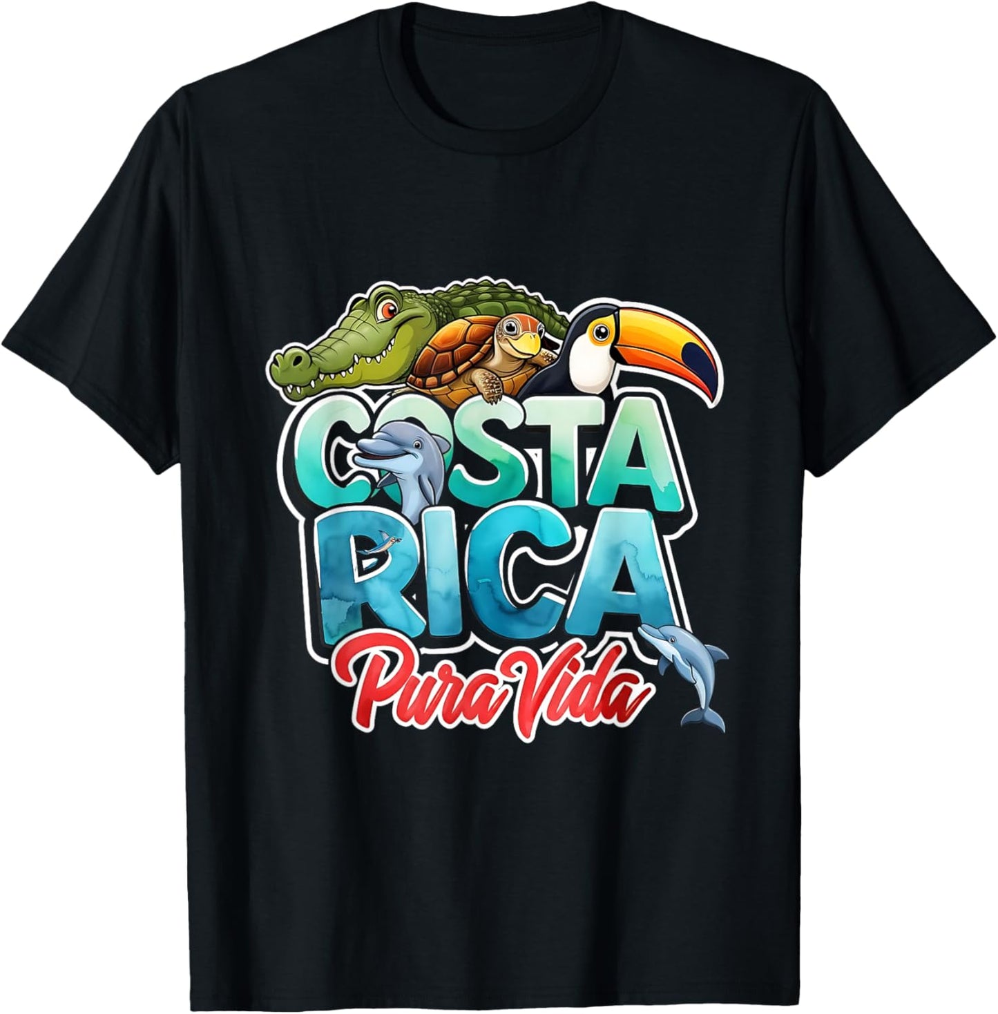 Pura Vida Costa Rica Central America Travel Souvenir 2026 T-Shirt - T-Shirt | Black
