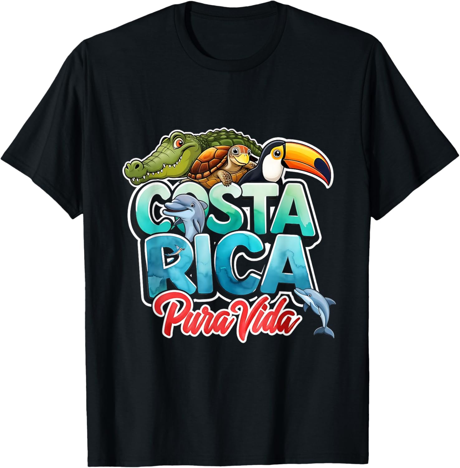 Pura Vida Costa Rica Central America Travel Souvenir 2026 T-Shirt - T-Shirt | Black