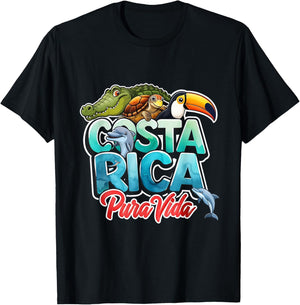 Pura Vida Costa Rica Central America Travel Souvenir 2026 T-Shirt - T-Shirt | Black