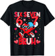 Valentine Six Seven Bruh Meme Heart Meme Boys Girls Kids T-Shirt - T-Shirt | Black