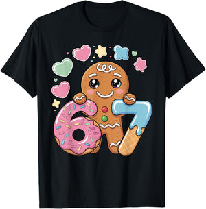 67 Gingerbread Ice Cream Drip Pun Cookies Kids Men Women T-Shirt - T-Shirt | Black