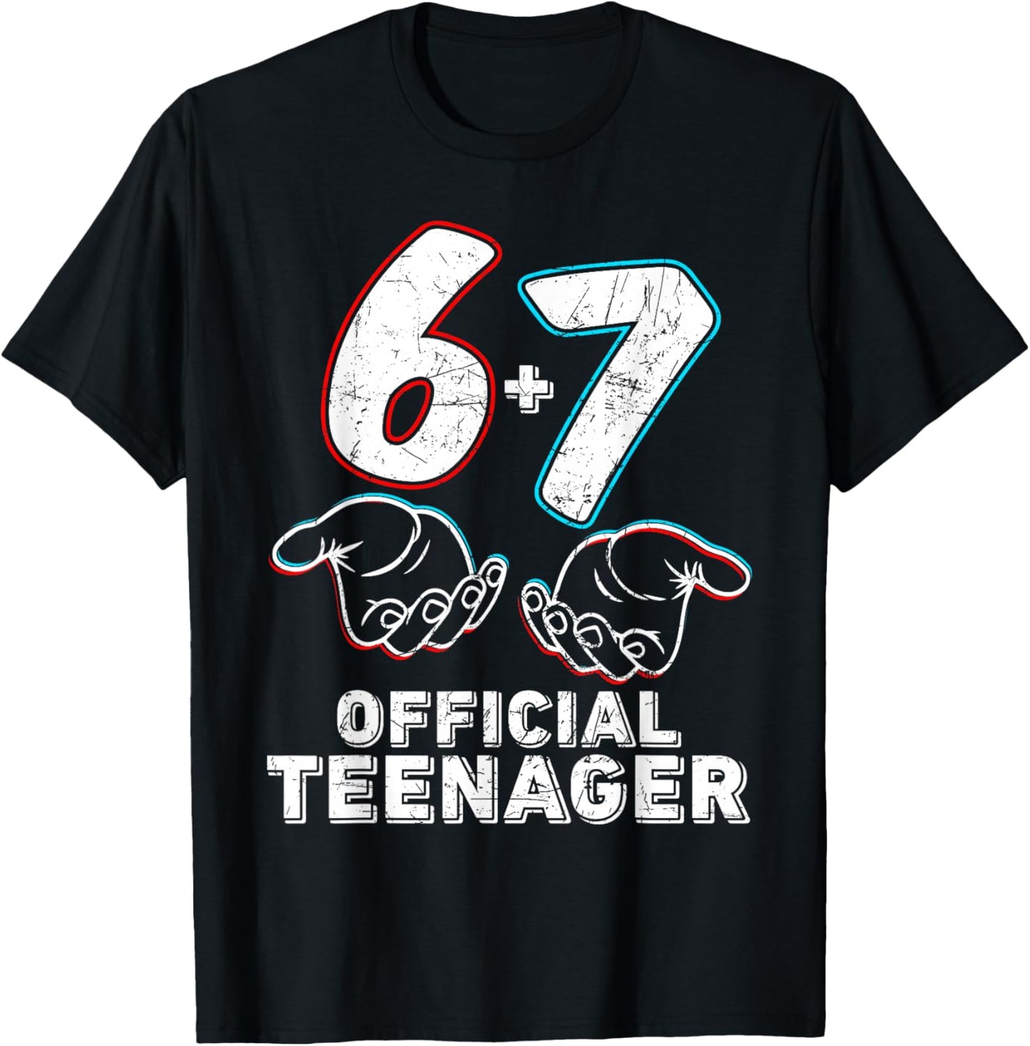 6+7 Year Old Boys Girls Teenager 13th Birthday Funny 67 T-Shirt - T-Shirt | Black
