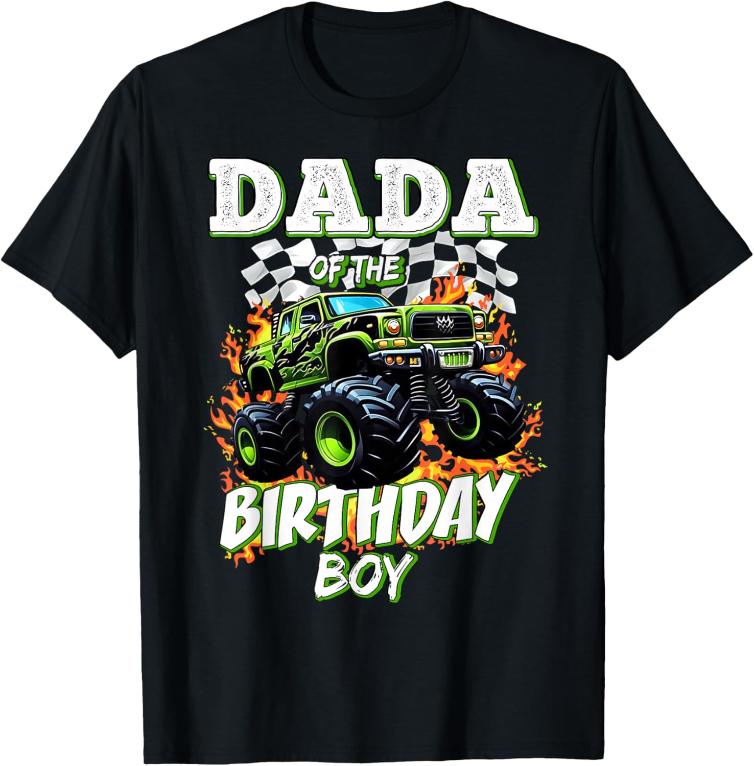 Dada of The Birthday Boy Monster Truck Birthday Kids T-Shirt - T-Shirt | Black