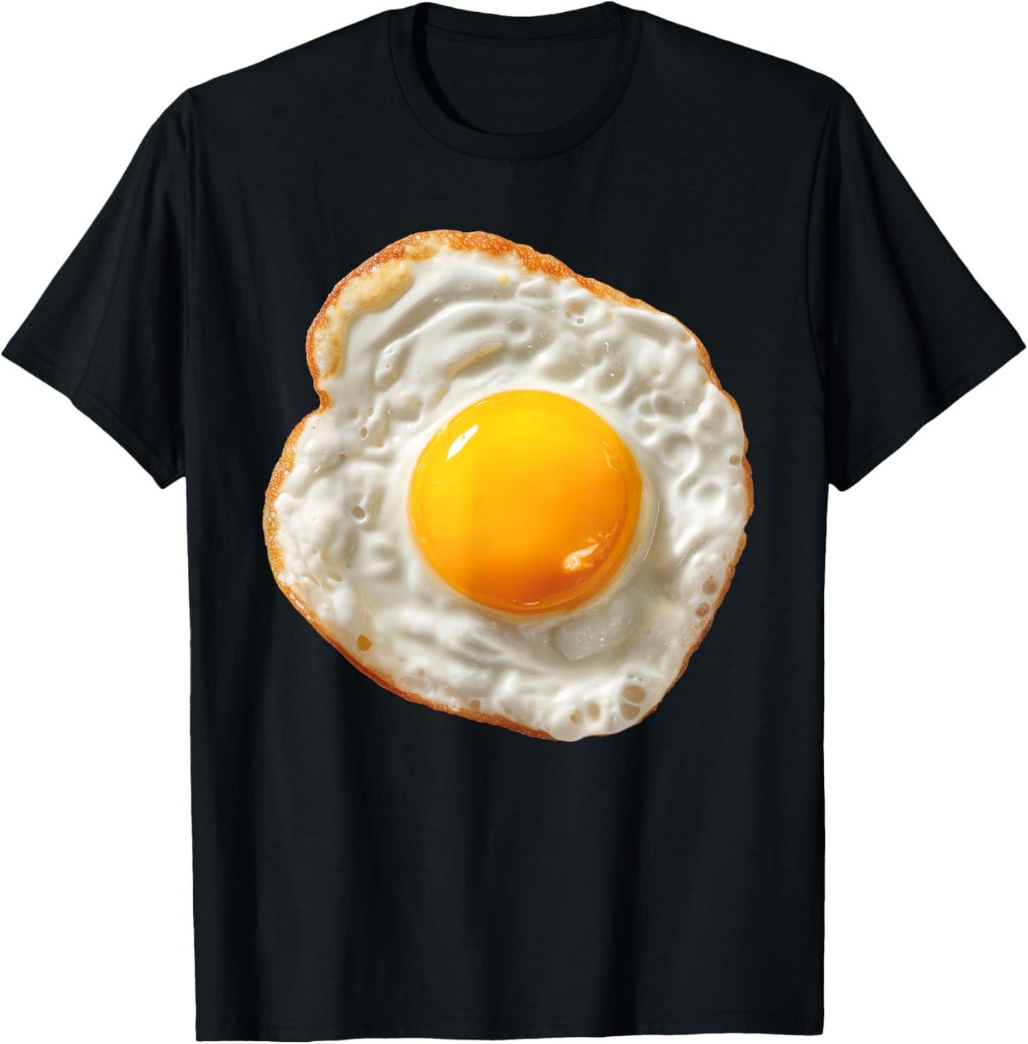Fried Egg Funny Halloween Food Costume Graphic T-Shirt - T-Shirt | Black