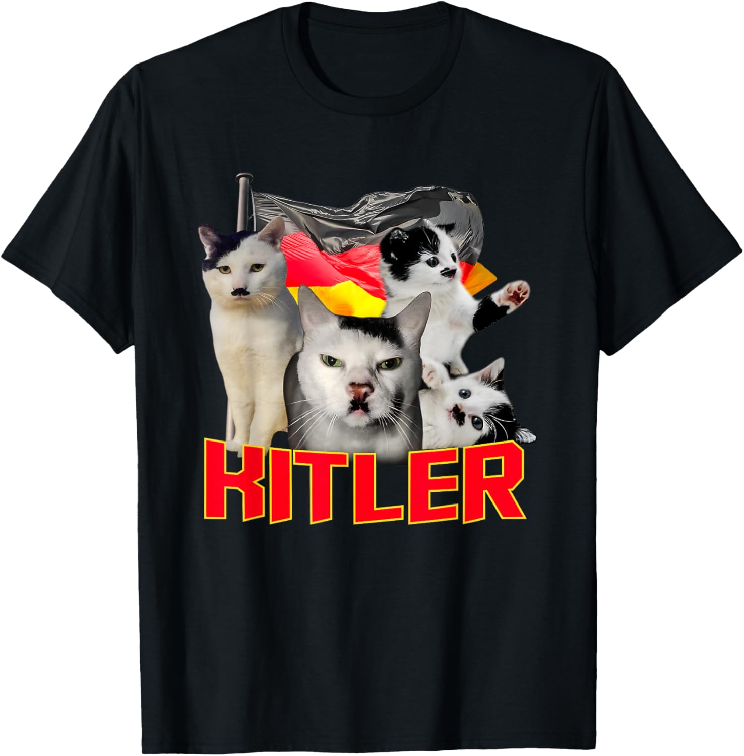 Kitler Cat Meme Funny Women T-Shirt - T-Shirt | Black