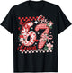 Six Seven 6 7 Valentine Cute Heart Number Love Design T-Shirt - T-Shirt | Black