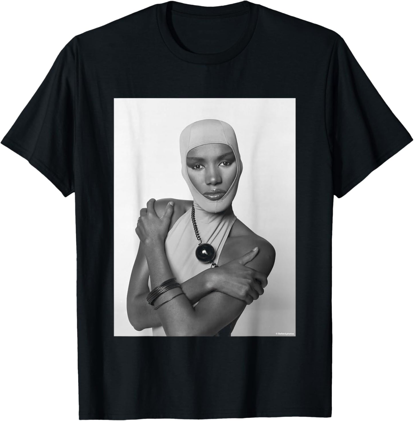 Fashion & Music Icon Grace Jones by Allan Ballard T-Shirt - T-Shirt | Black