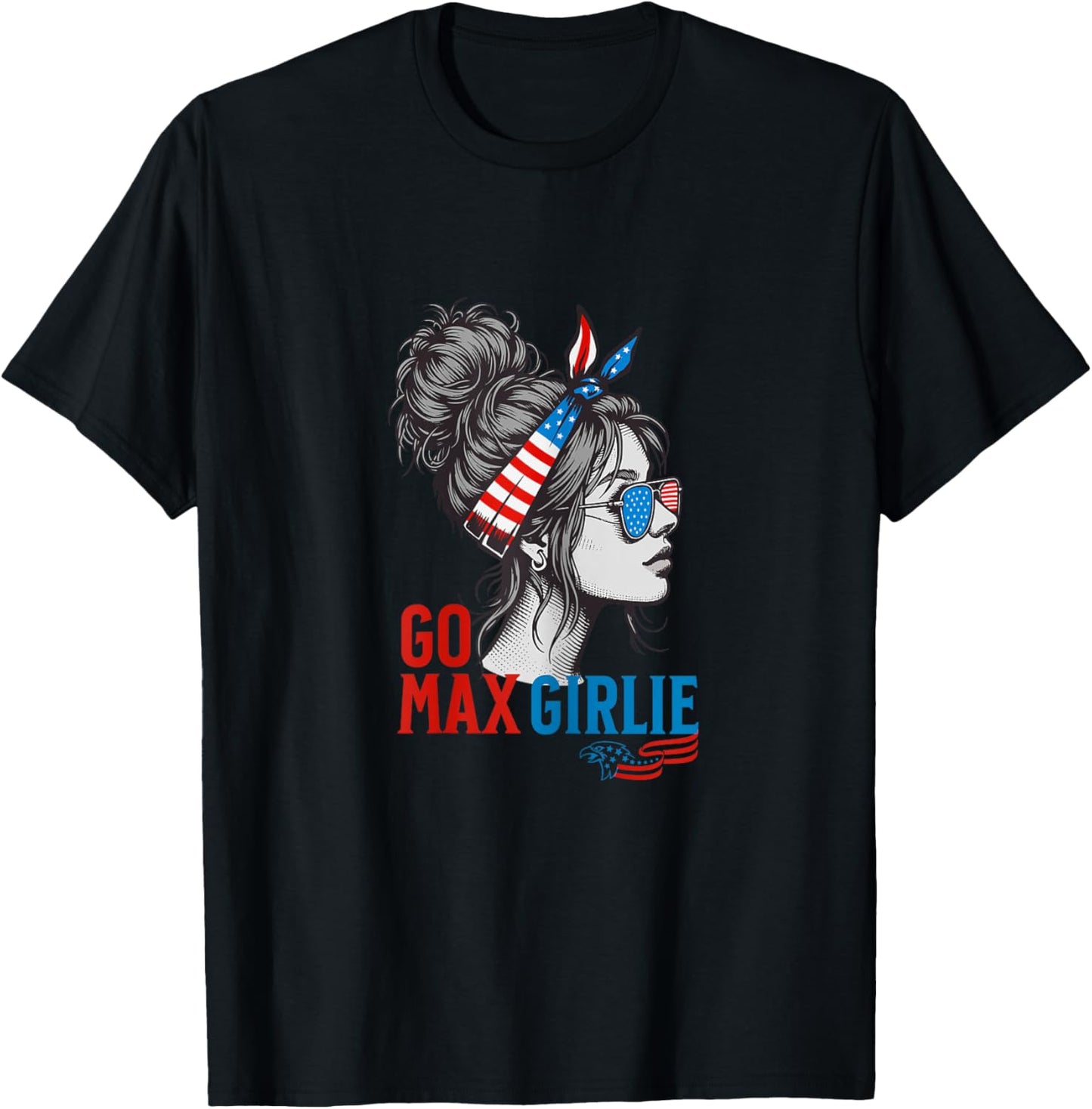 GO MAX Shirt GO MAX Girlie America First Girl GO MAX Girlie T-Shirt - T-Shirt | Black