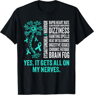 Dysautonomia Warrior Dysautonomy Awareness Pots Warrior T-Shirt - T-Shirt | Black