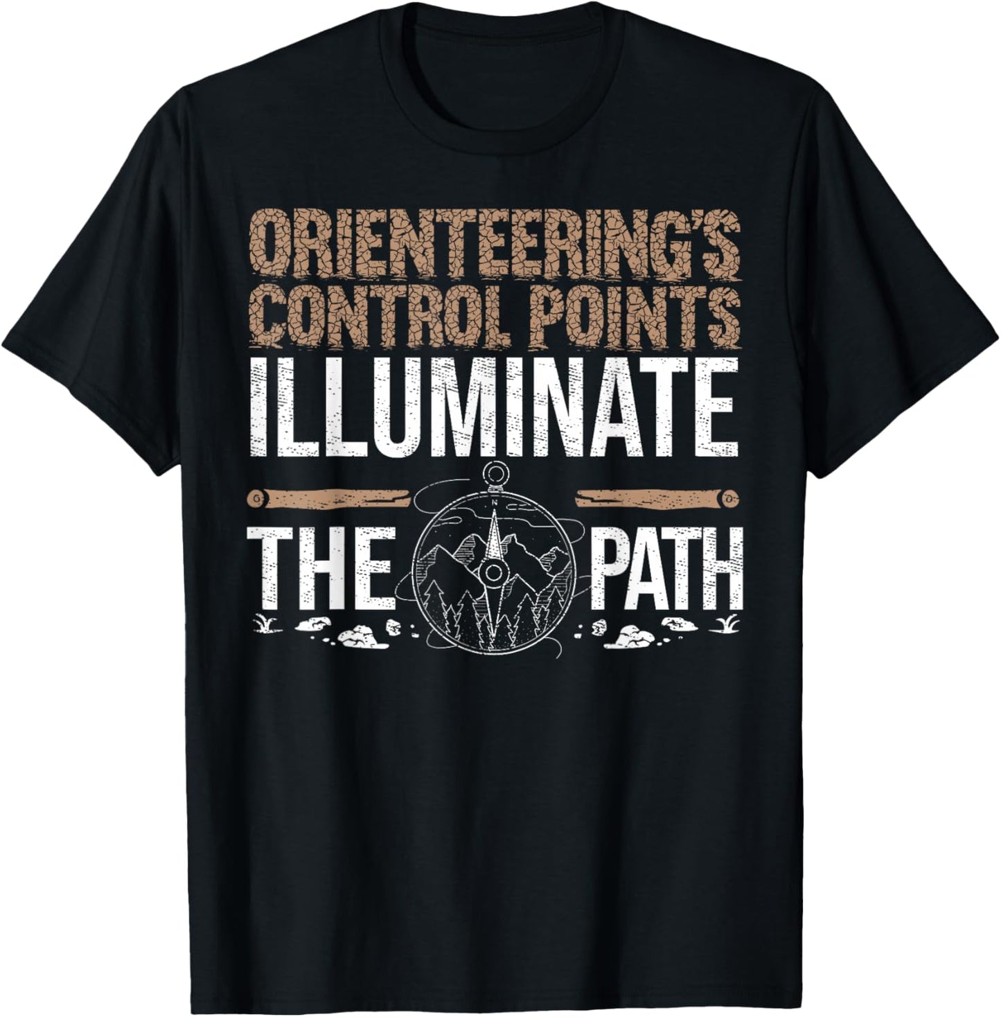 Orienteering's Control Points Illuminate Path Orienteering T-Shirt - T-Shirt | Black