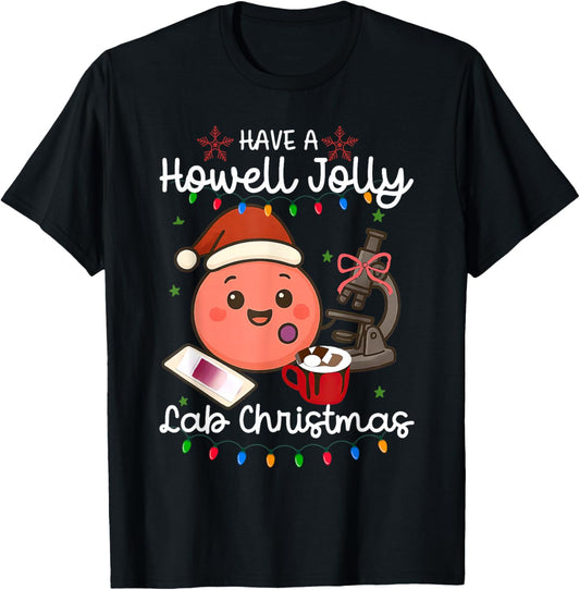 Hematology Medical Lab Science Teacher Holiday Christmas T-Shirt - T-Shirt | Black