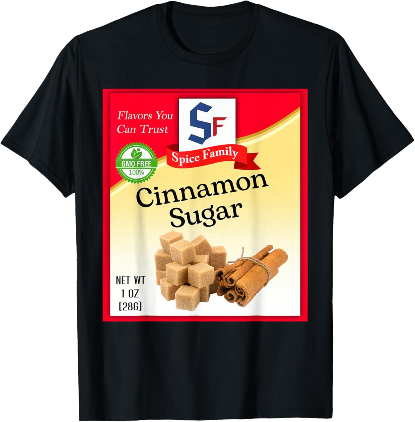 Cinnamon Sugar Group Costume Family Matching Outfit T-Shirt - T-Shirt | Black