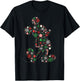 Disney Mickey Mouse Christmas Holiday Icon Filled Silhouette T-Shirt - T-Shirt | Black