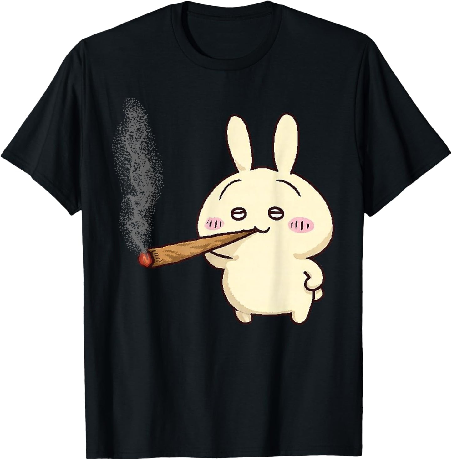 Funny Usagi Smoking Meme Women T-Shirt - T-Shirt | Black