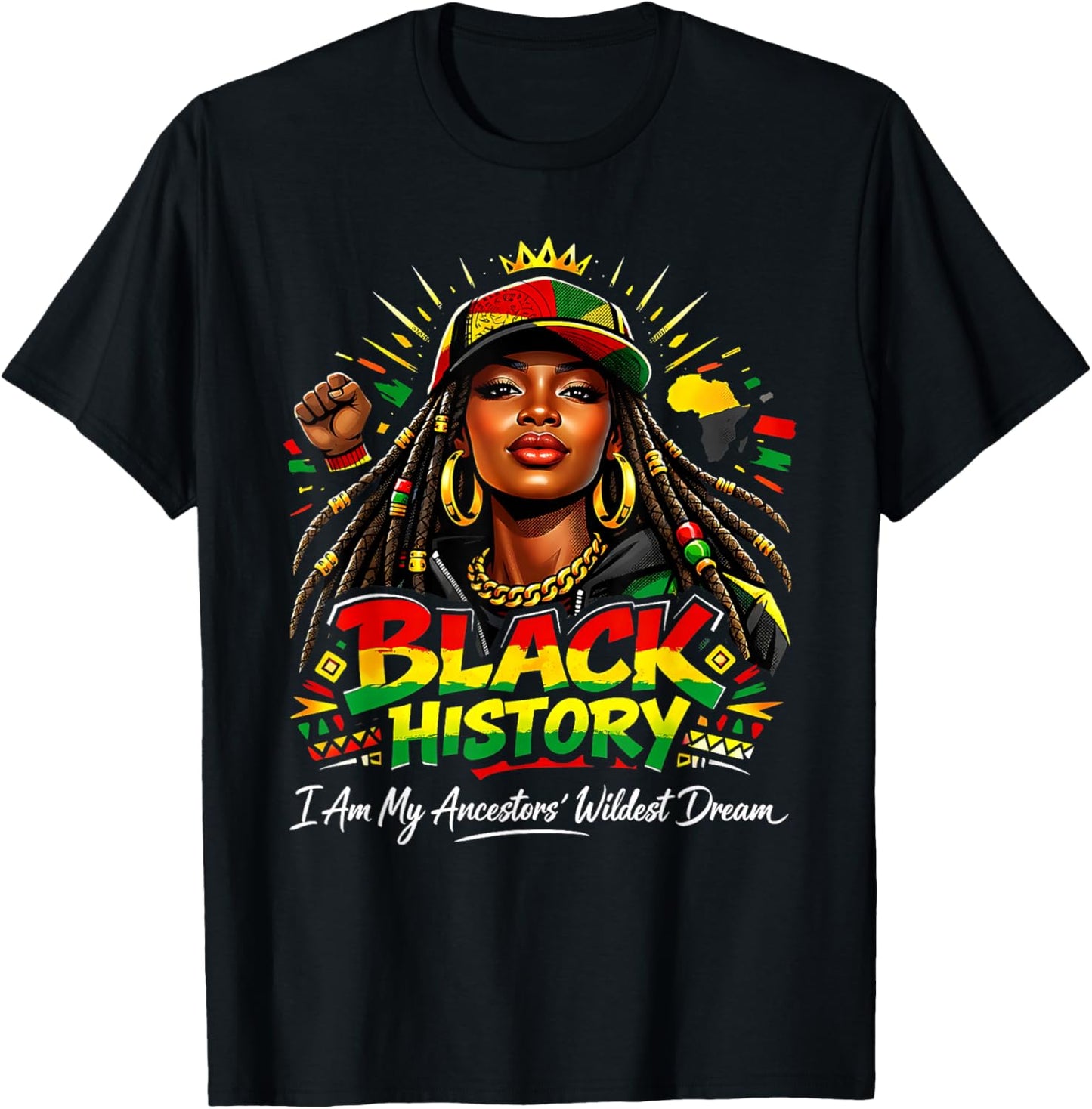 Black History I Am My Ancestors Wildest Dream Pride T-Shirt - T-Shirt | Black