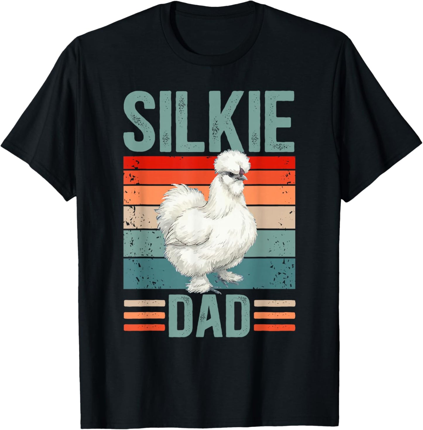 Proud Silkie Chicken Dad Silkie Chicken Lover T-Shirt - T-Shirt | Black