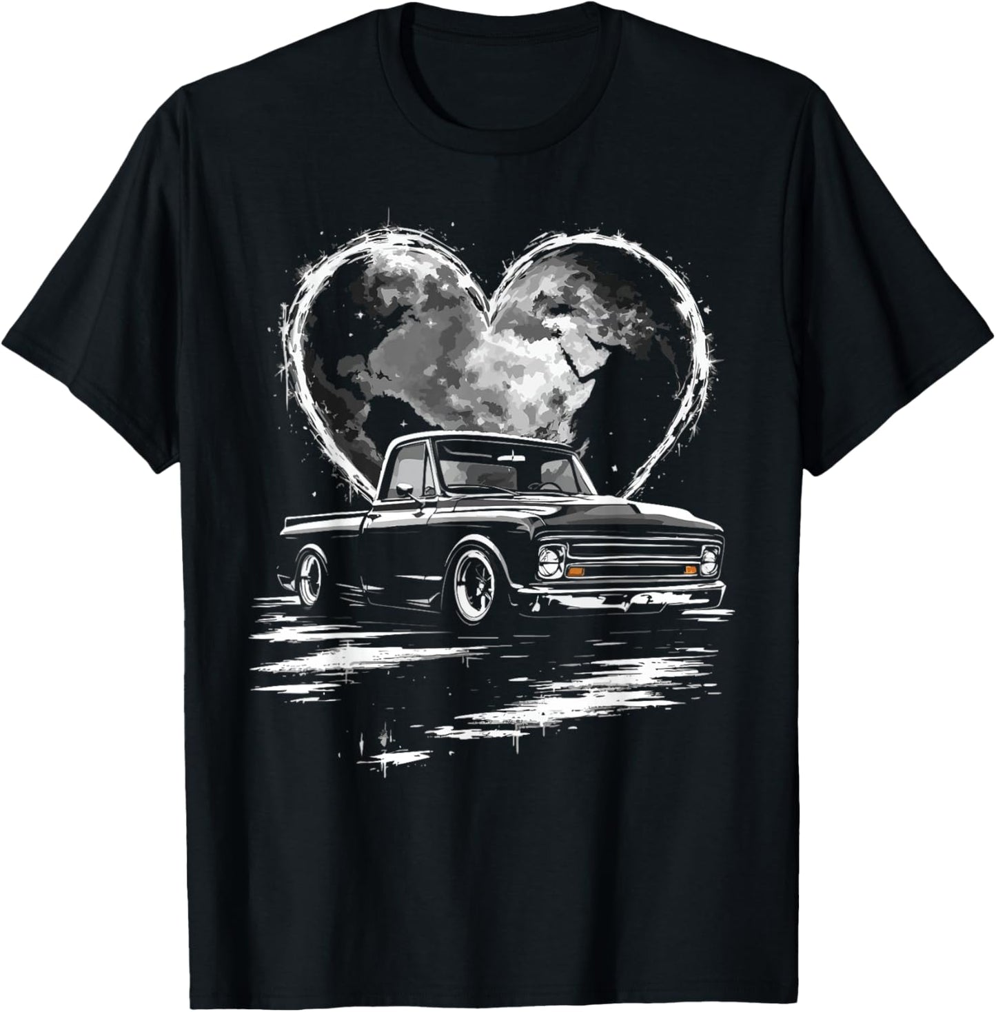 C10 67-72 Truck Classic Valentine 1967 Fleetside C10 Heart T-Shirt - T-Shirt | Black