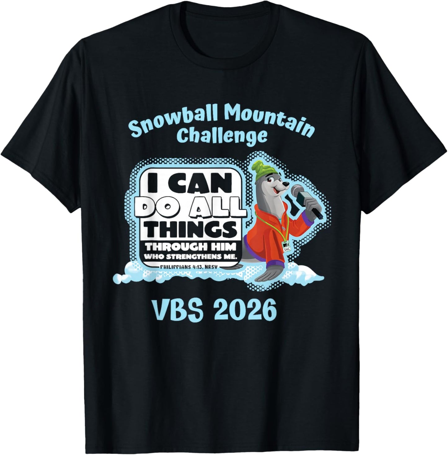 Snowball Mountain Challenge I Can Do All Things VBS 2026 T-Shirt - T-Shirt | Black