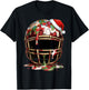 Christmas Football Drip Boys Ice Cream Drip Camo Santa Xmas T-Shirt - T-Shirt | Black