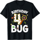 4th Bug Birthday Party 4 Year Old Bugs Birthday T-Shirt - T-Shirt | Black