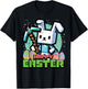 Happy Easter Bunny Pixel Game Gaming Gamer Boys Kids Men T-Shirt - T-Shirt | Black