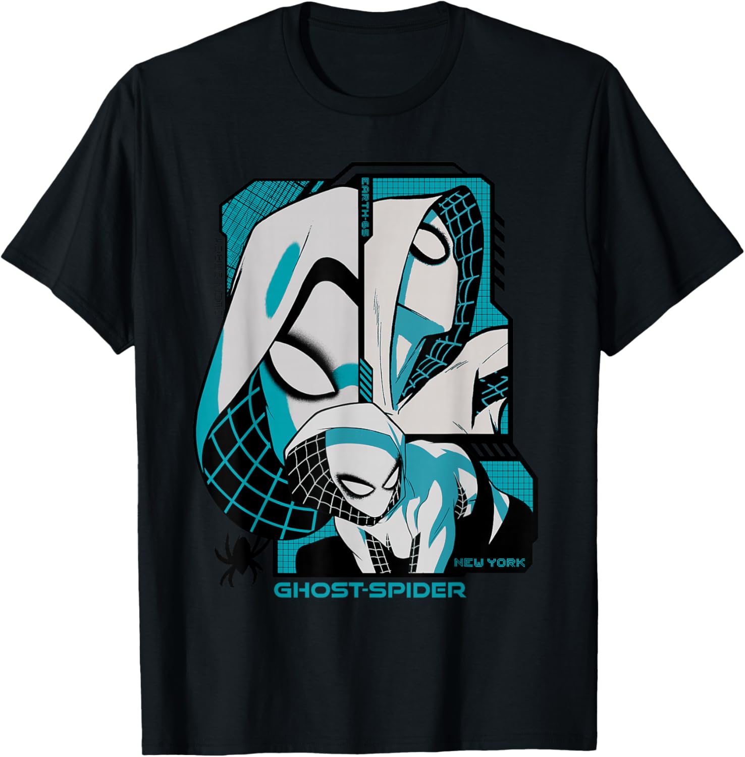 Marvel Super Heroes Ghost-Spider Gwen Stacy New York Trio T-Shirt - T-Shirt | Black