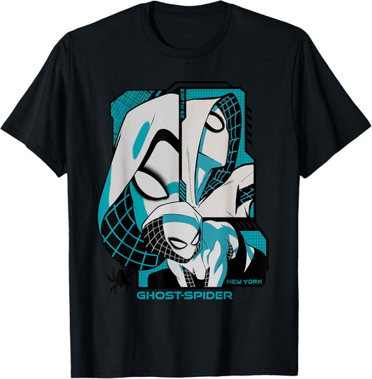 Marvel Super Heroes Ghost-Spider Gwen Stacy New York Trio T-Shirt - T-Shirt | Black