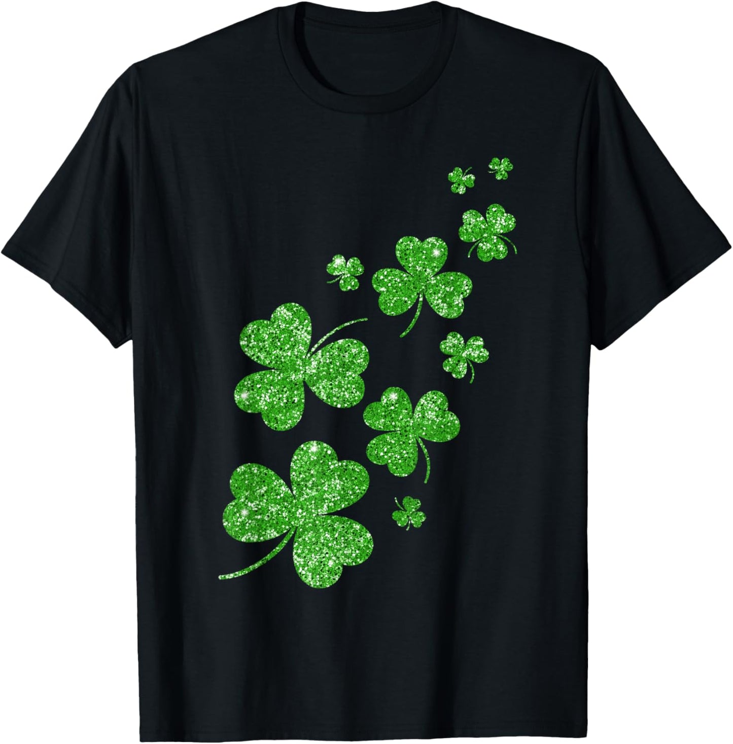 Shamrock Lucky Clover Cute St Patricks Day Girl T-Shirt - T-Shirt | Black