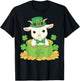 Goat Irish Shamrock Leprechaun Funny Goat St. Patrick’s Day T-Shirt - T-Shirt | Black