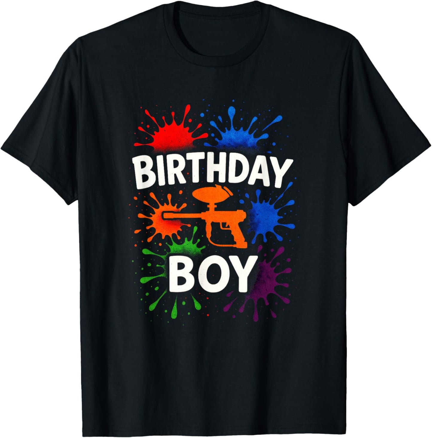 Birthday BOY - Paintball Party Fun Design T-Shirt - T-Shirt | Black