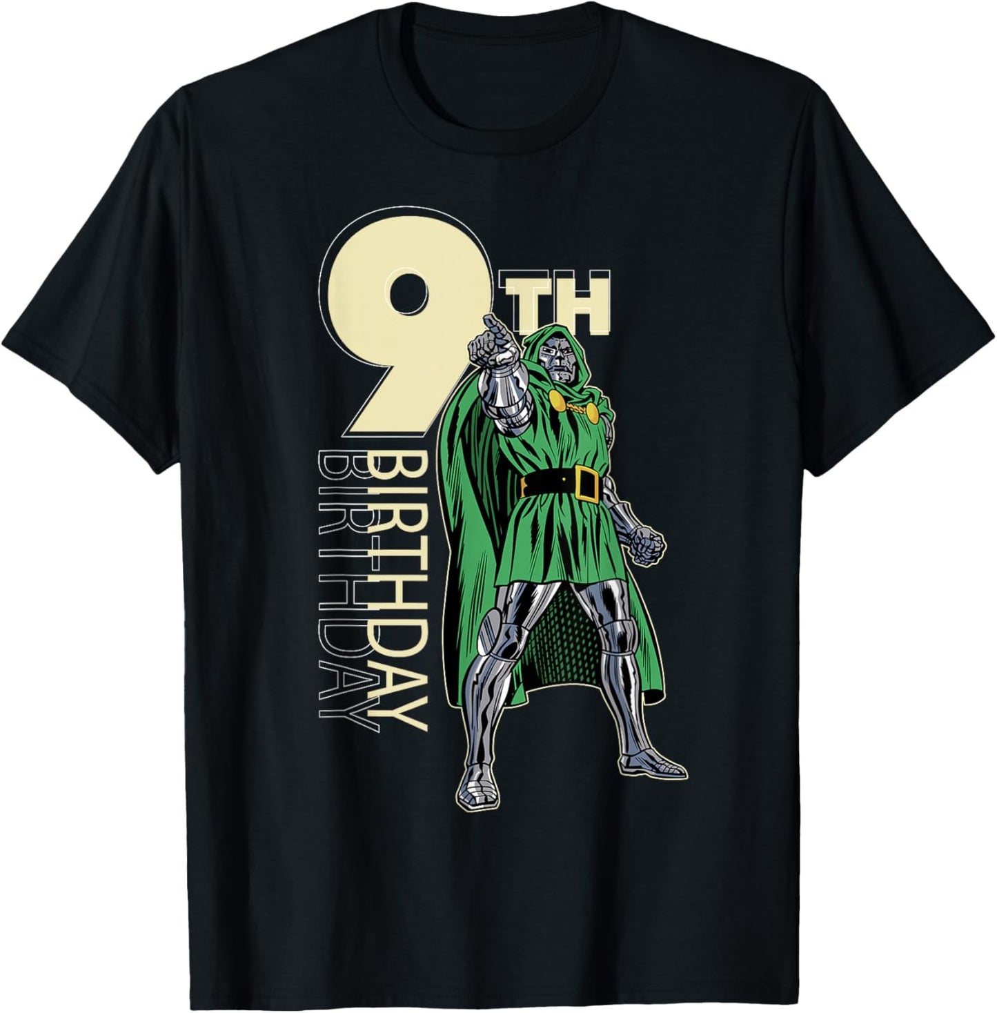 Marvel Comics Retro Dr. Doom 9th Birthday T-Shirt - T-Shirt | Black