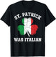 Vintage St Patrick was Italian Shirt Men, St Patricks Day T-Shirt - T-Shirt | Black