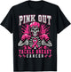 Pink Out Tackle Breast Cancer Football Skeleton Halloween T-Shirt - T-Shirt | Black