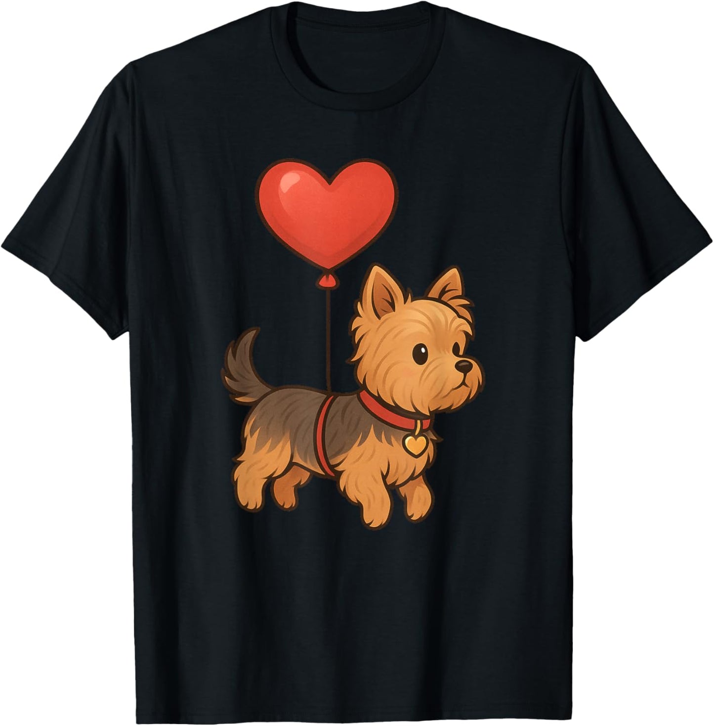 Yorkshire Terrier Valentine's Day Yorkie Men Women Kids T-Shirt - T-Shirt | Black