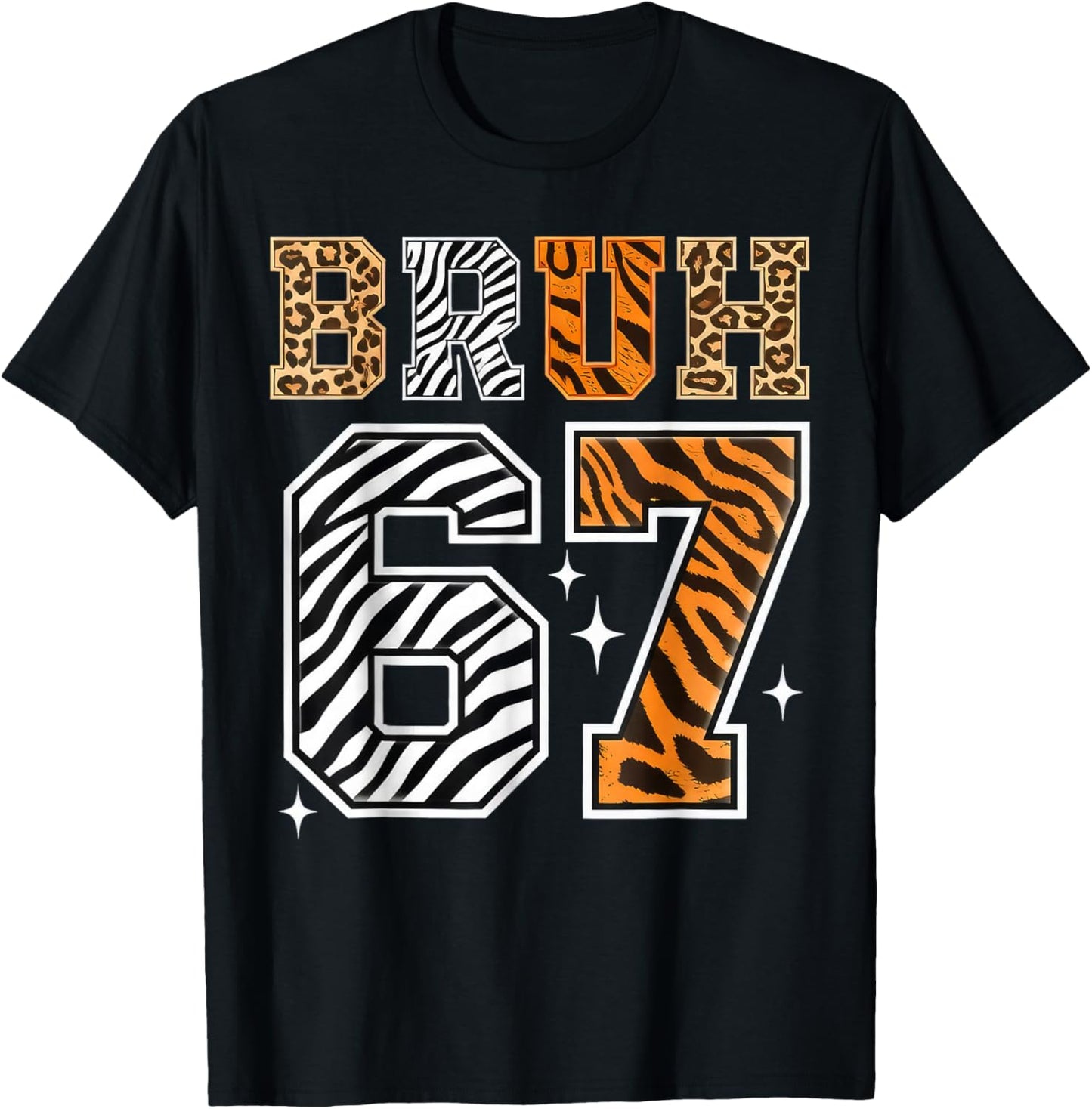 Bruh 67 Meme Safari Animals Wildlife Zookeeper Boy Kids T-Shirt - T-Shirt | Black