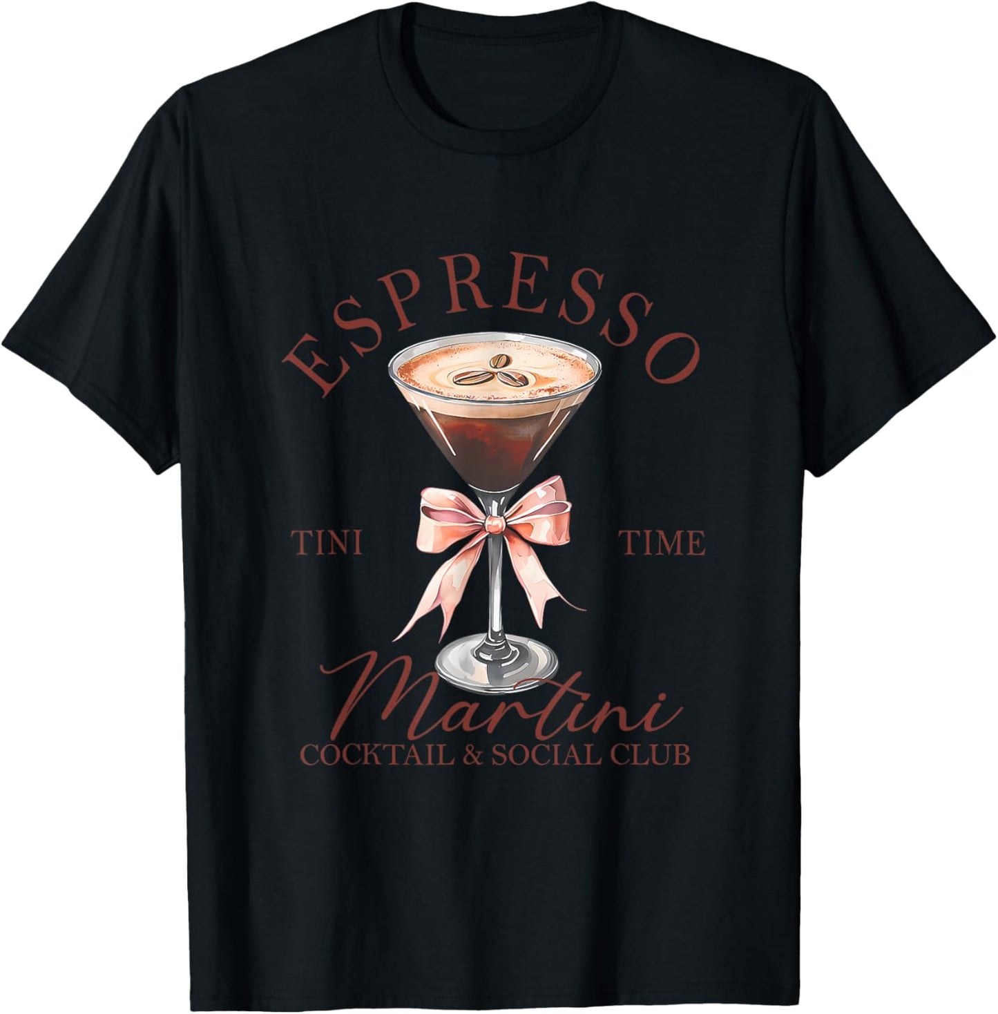 Espresso Martini Social Club Drinking Cocktail T-Shirt - T-Shirt | Black