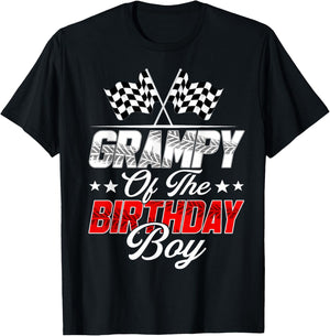 Race Car Grampy of The Birthday Boy Racing Family Pit Crew T-Shirt - T-Shirt | Black