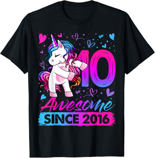 10th Birthday Shirt Girl 10 Year Old Gifts 10 Birthday Girl T-Shirt - T-Shirt | Black