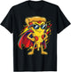 Funny Pizza Slice Hero Boys Pizza Lovers Fast Food T-Shirt - T-Shirt | Black