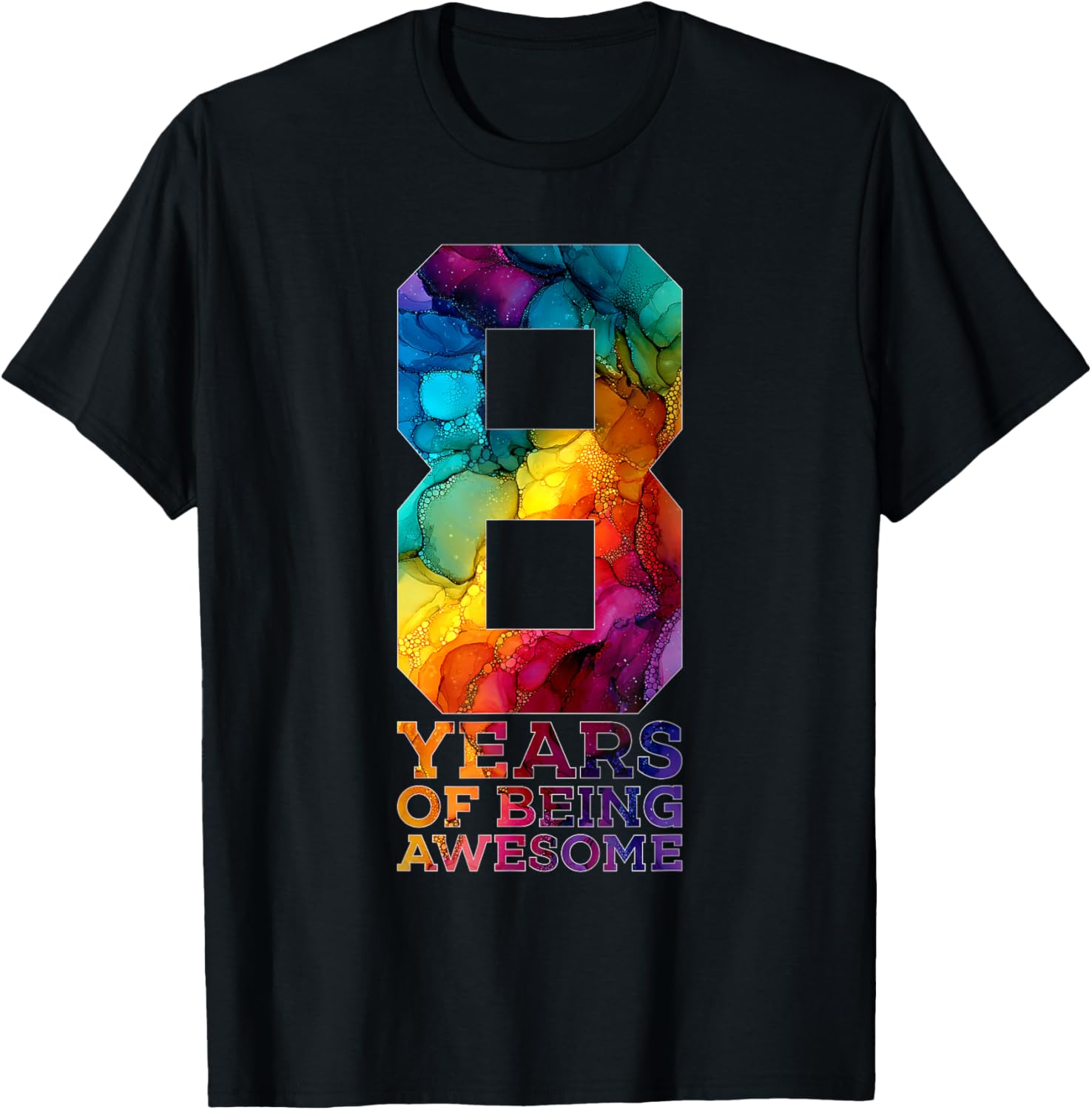 8 Years of Being Awesome 8TH Birthday T-Shirt - T-Shirt | Black