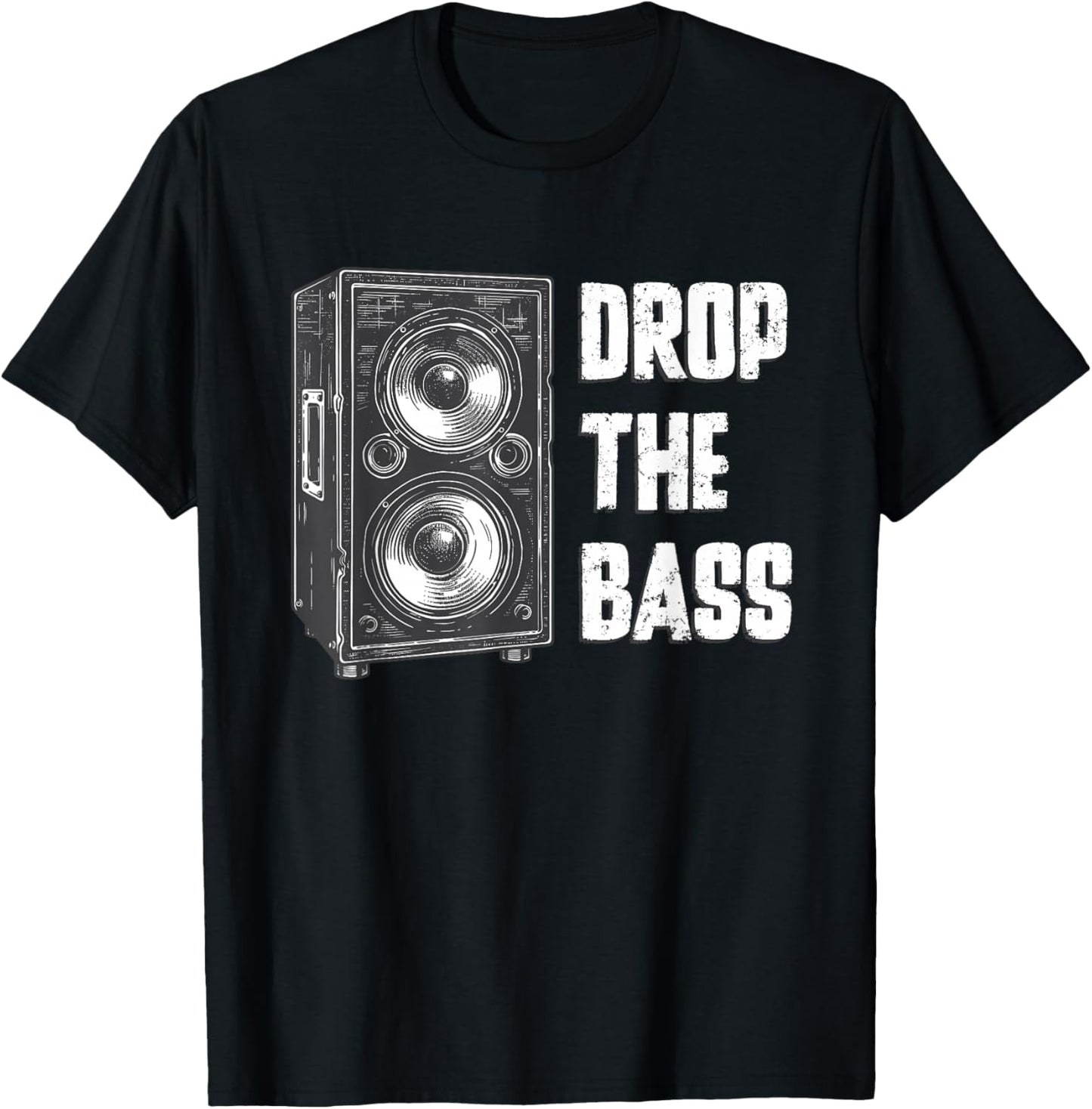 Bass-Drop Subwoofer Speaker Retro/Vintage Aesthetic T-Shirt - T-Shirt | Black