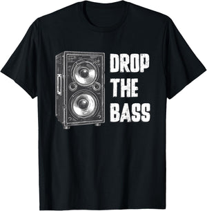 Bass-Drop Subwoofer Speaker Retro/Vintage Aesthetic T-Shirt - T-Shirt | Black