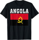 Angola Flag Patriotic National Roots Souvenir T-Shirt - T-Shirt | Black